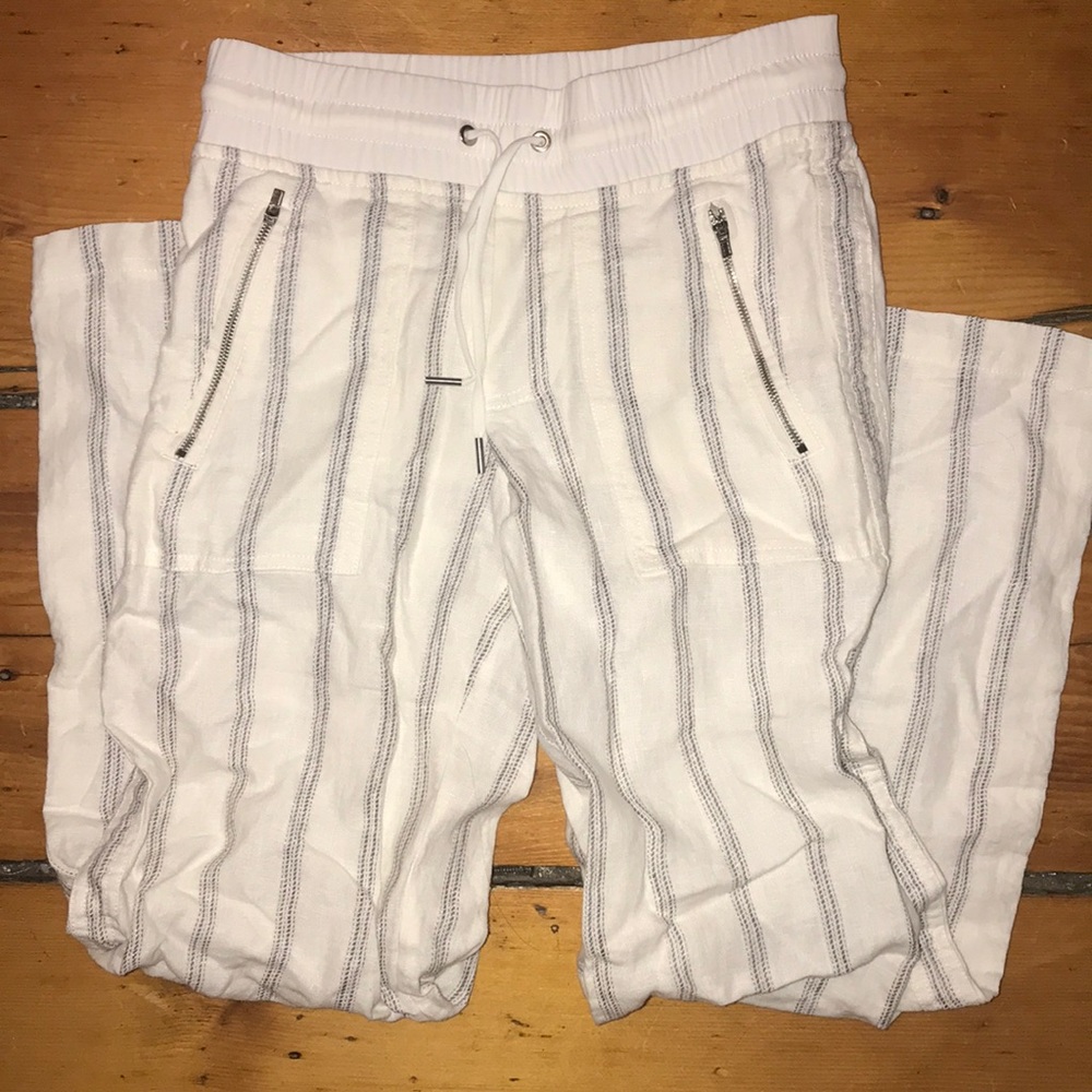 Striped Bali Athleta Linen Trouser